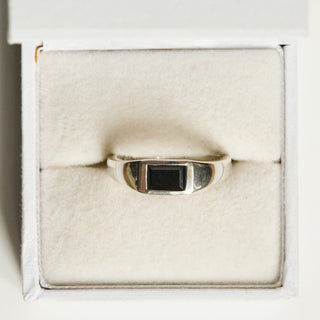 SAMPLE SALE- Black Onyx Ring - UK Size O