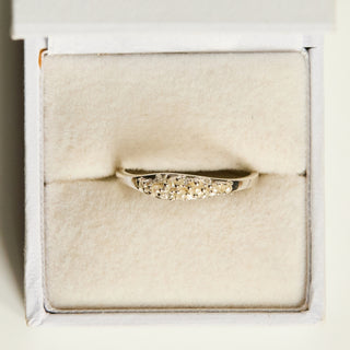 SAMPLE SALE- Pearl & Diamond Cluster Ring - Uk Size T