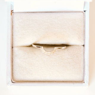 SAMPLE SALE- Diamond U Shaped Hugging Band - UK Size O 1/2