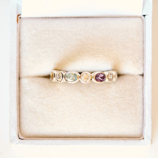 SAMPLE SALE- Multi Gemstone Band - UK Size L 1/2