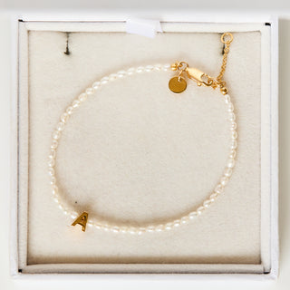 SAMPLE SALE- A Letter Pearl Bracelet