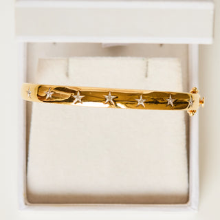 SAMPLE SALE- Chunky Diamond Star Set Bangle