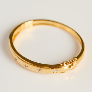 SAMPLE SALE- Chunky Diamond Star Set Bangle