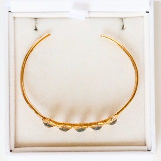 SAMPLE SALE- Labradorite Stone Bangle