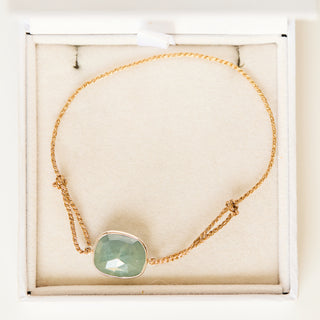 SAMPLE SALE- Mixed Metal Sapphire Cord Bracelet