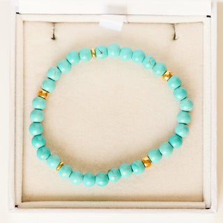 SAMPLE SALE- Turquoise Beaded Bracelet
