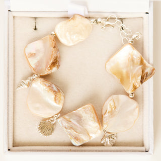SAMPLE SALE- Silver Imitation Shell Bracelet