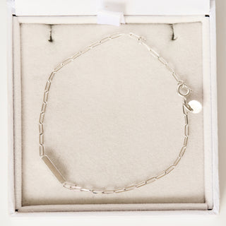 SAMPLE SALE-Silver Bar Bracelet