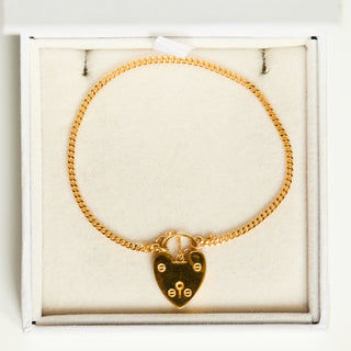 SAMPLE SALE- Heart Padlock Bracelet