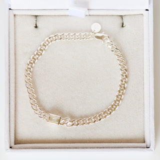 SAMPLE SALE- Silver Curb Bracelet