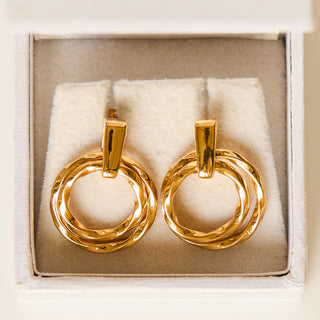 SAMPLE SALE- Molten Link Drop Studs Earrings