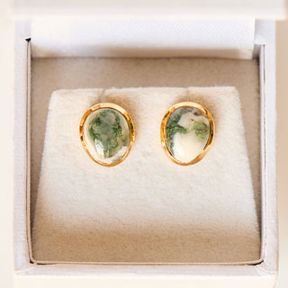 SAMPLE SALE- Snowflake Jade Studs