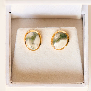 SAMPLE SALE- Snowflake Jade Studs