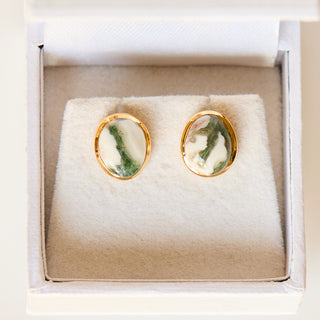 SAMPLE SALE- Snowflake Jade Studs