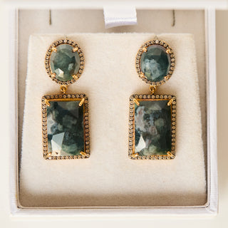 SAMPLE SALE- Jade Statement Cocktail Earrings