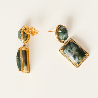 SAMPLE SALE- Jade Statement Cocktail Earrings