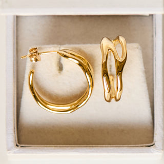 SAMPLE SALE- Molten Double Hoops