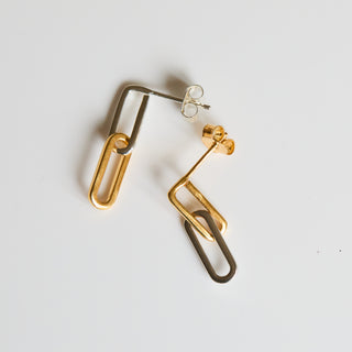 SAMPLE SALE- Mixed Metal Chain Link Earrings