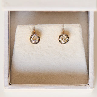 SAMPLE SALE- Rhodium Plated Moissanite Studs