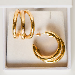 SAMPLE SALE- Statement Oversized Tripple Hoops