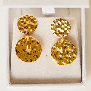 SAMPLE SALE- Statement Molten Double Circle Studs