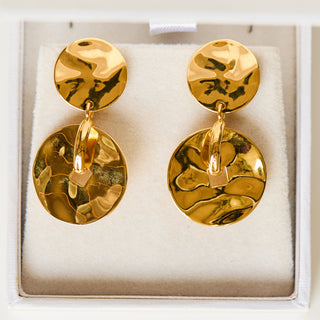 SAMPLE SALE- Statement Smooth Double Circle Studs