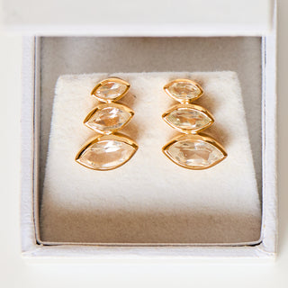 SAMPLE SALE- Graduated Topaz Climber Studs