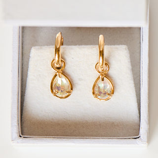 SAMPLE SALE- Mystic Topaz Drop Hoops