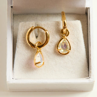 SAMPLE SALE- Mystic Topaz Drop Hoops