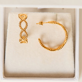 SAMPLE SALE- Oval Rope Statement Hoops
