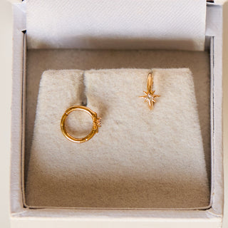 SAMPLE SALE- Mini Star Diamond Hoops