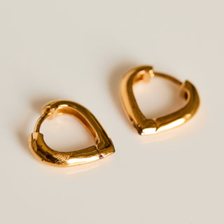 SAMPLE SALE- Geometric Heart Huggie Hoop