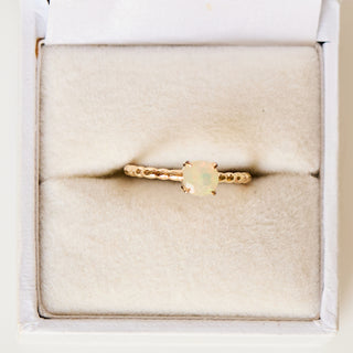 SAMPLE SALE- Opal Prong Set Bobble Ring - Size UK J