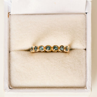 SAMPLE SALE- London Blue Topaz Eternity Ring - UK Size O
