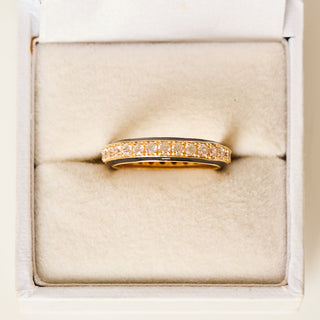 SAMPLE SALE- Black Enamel Eternity Band - UK Size L 1/2