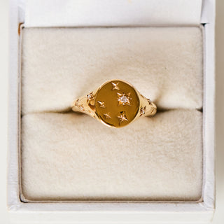 SAMPLE SALE- Constellation Signet Ring - UK Size L