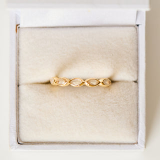 SAMPLE SALE- Bezel Marquise Half Eternity Ring - UK Size N1/2
