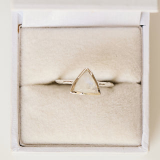 SAMPLE SALE- Moonstone Triangle Ring - UK Size M