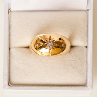 SAMPLE SALE- Trio Starburst Statement Ring - UK Size N