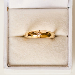 SAMPLE SALE- Starbusrt Dome Ring - UK Size N 1/2