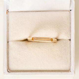 SAMPLE SALE- Topaz Engraved "Balance" Stacking Band - UK Size L