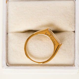 SAMPLE SALE- Topaz Engraved "Balance" Stacking Band - UK Size L