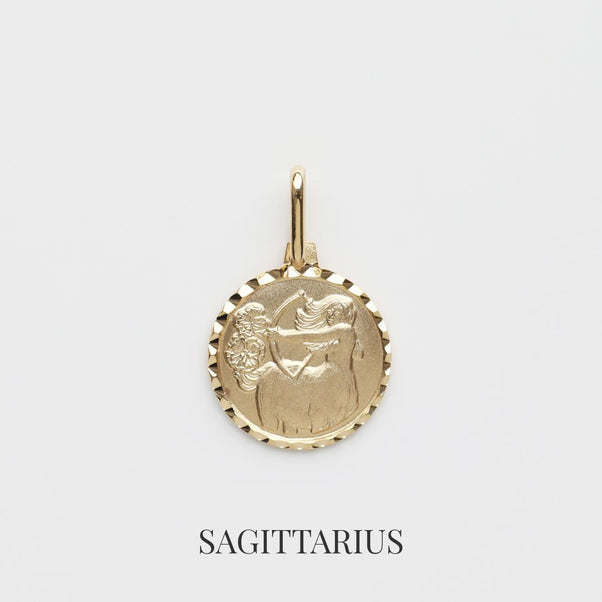 Treasured Zodiac Diamond Cut Pendant