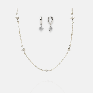 Carrie Elizabeth celestial necklace and earring set