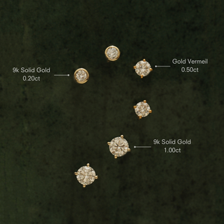 Carrie Elizabeth Gold vermeil earrings 0.50ct