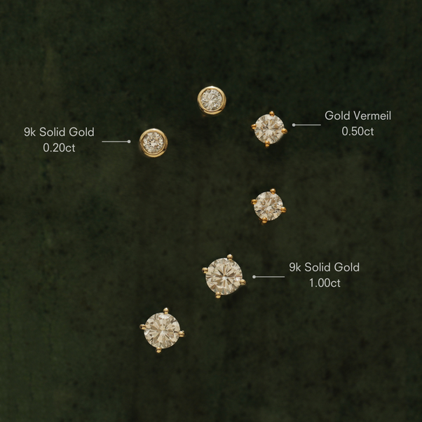 Carrie Elizabeth Gold vermeil earrings 0.50ct