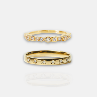 Celestial Diamond Stacking Ring Set