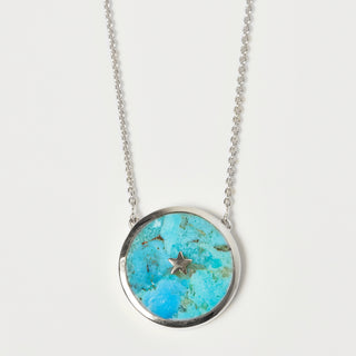 Sterling Silver Night Sky Pendant in Turquoise