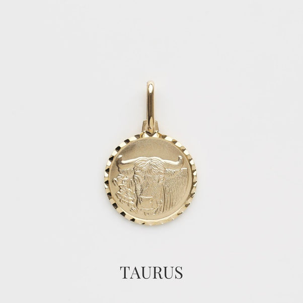 Treasured Zodiac Diamond Cut Pendant