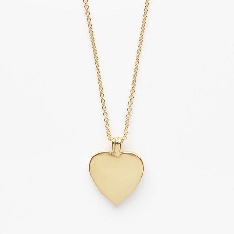 heart mother of pearl celestial love necklace in gold